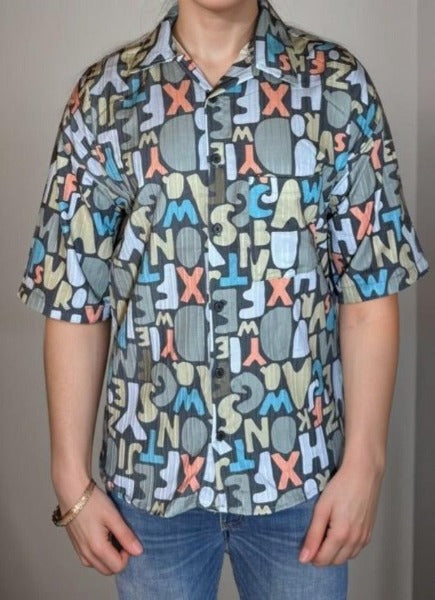 Aesthetix Men's Cotton Blend Printed Stitched Half Sleeve Regular Fit Shirt | Designer Shirts